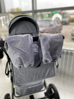 Коляска-трансформер LUXMOM 555-W 2В1 серый текстиль