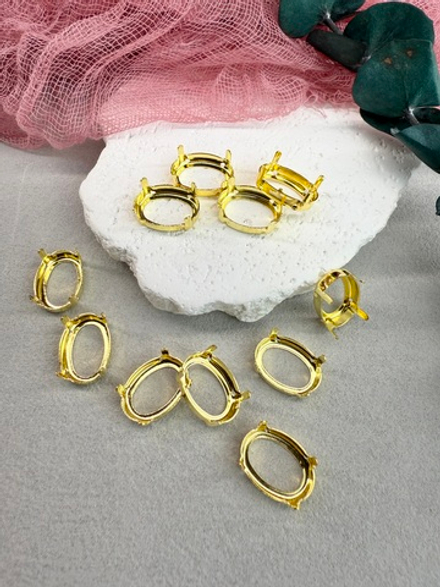 Оправа #4120 Oval 18*13 мм Золото