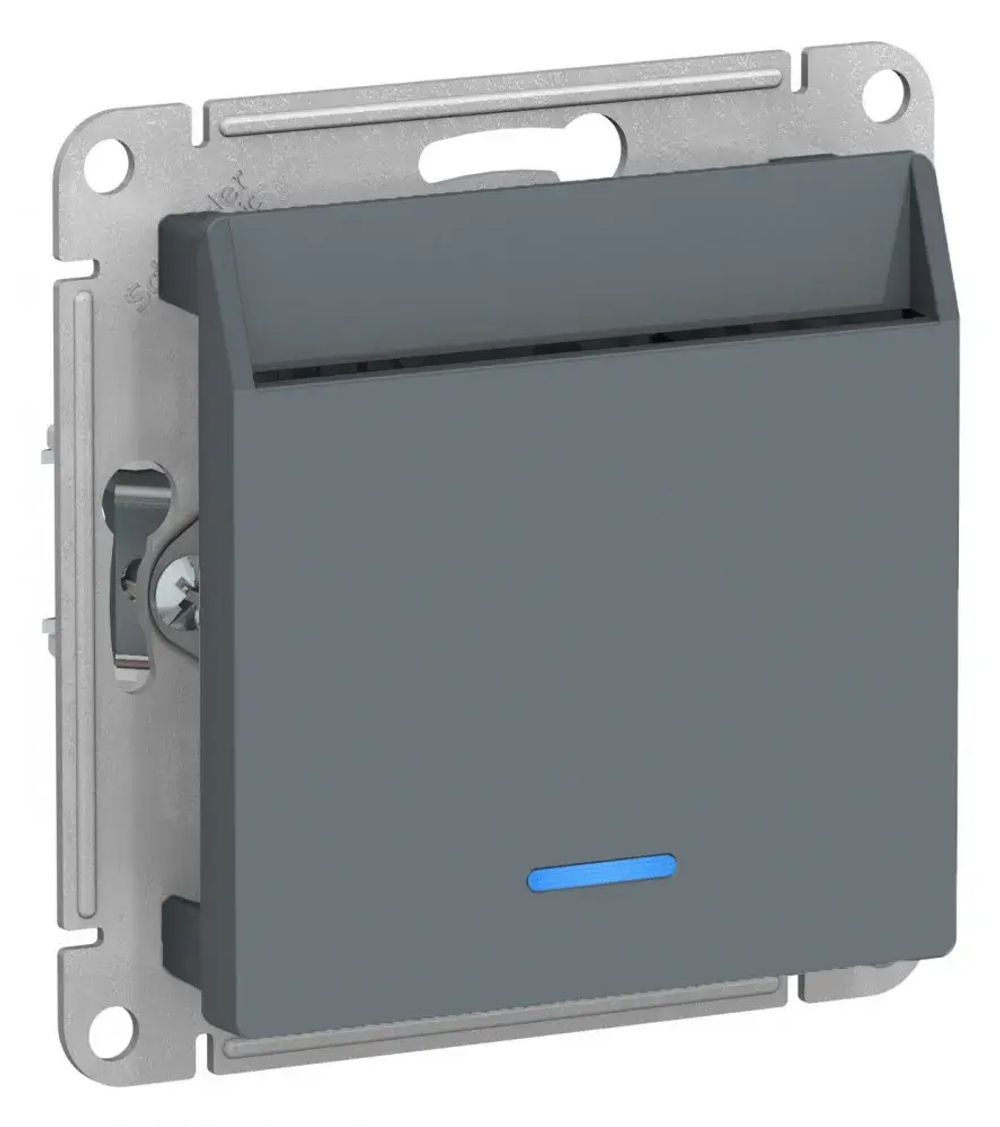 ATLASDESIGN ВЫКЛЮЧАТЕЛЬ карточный с подсветкой, 10А, без задержки отключения, механизм, ГРИФЕЛЬ