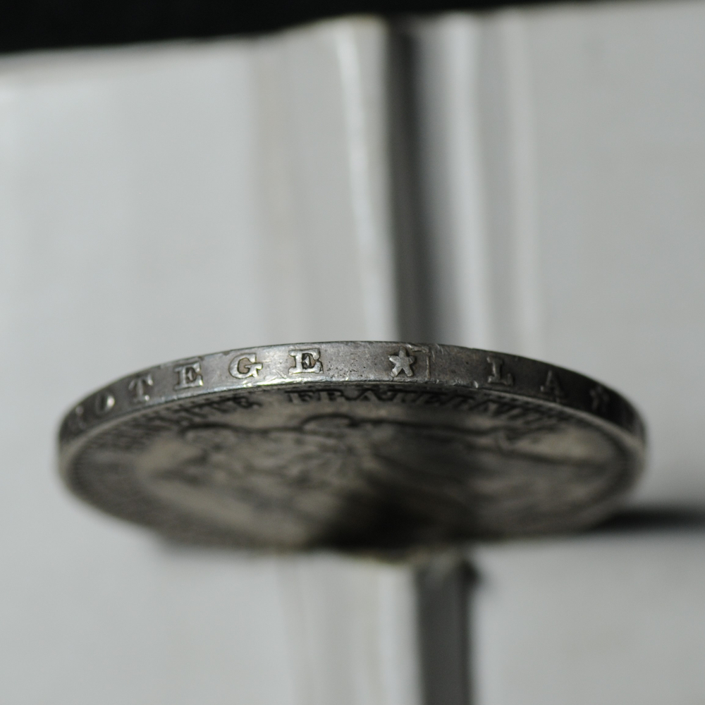 Старинная серебряная монета Франции 5 франков 1873 года