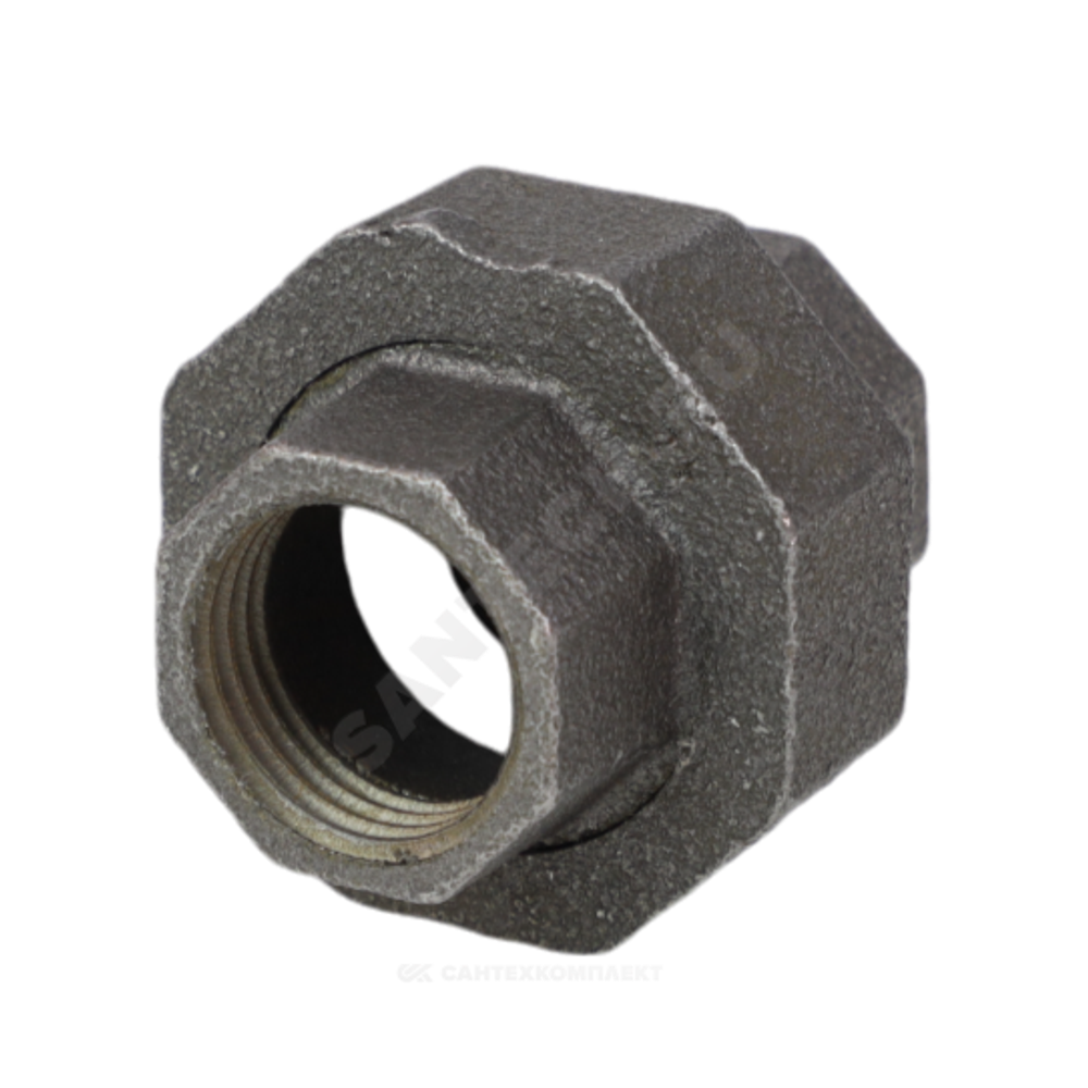 Соединитель прямой американка чугун Ду 15 (1/2") ВР/ВР Fittex