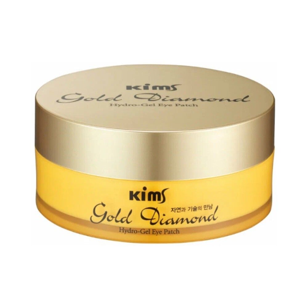 Гидрогелевые золотые патчи Kims Gold Diamond Hydro-Gel Eye Patch (60 шт. в баночке, размер L)