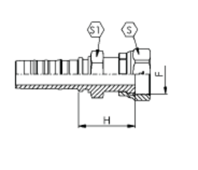 Фитинг DN 20 ORFS (Г) 1.3/16 CS