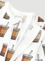 Утеплённый комбинезон с открытой ножкой Mjölk Sleep and Play Стаканчики