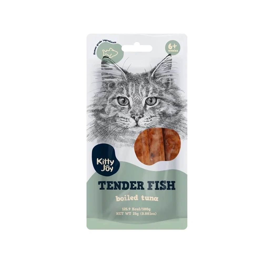 Лакомство для кошек нежная отварной тунец, 25г Китти Джой