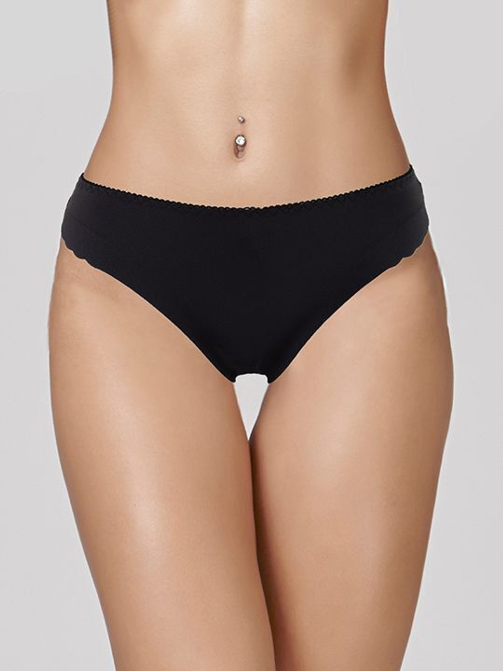 Трусики-слипы со средней линией талии (Размер: XXL) (Цвет: черный)