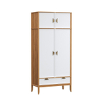 Антресоль 2х дверного шкафа «Бридж» браун/белый лак