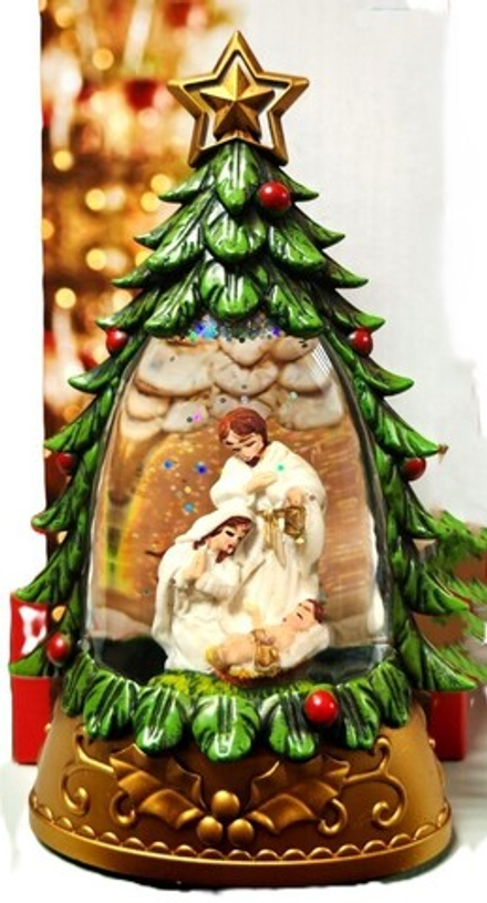 Фонарь Рождественский светящийся: Вертеп в Елке