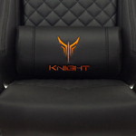 Кресло компьютерное Knight ARMOR, 2 подушки, экокожа премиум, черное, 1628888