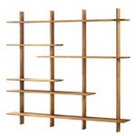 Стеллаж настенный из массива дуба Берг 3