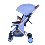 Детская прогулочная коляска Nuovita Giro Lux Denim, Argento / Джинсовый, Серебряный