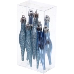 Набор ёлочных украшений «Сказочная зима» 45 предметов, Белый/Голубой