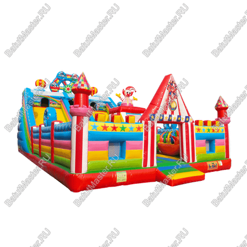 Коммерческий надувной батут "Парк развлечений" 15*8*8 м