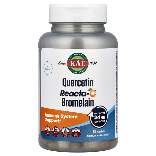 KAL, Quercetin Reacta-C®, бромелаин, 60 таблеток