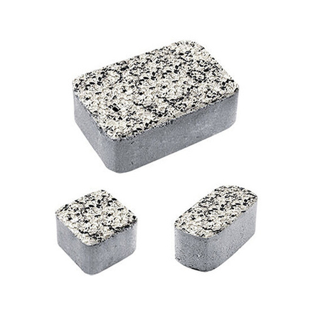 Тротуарная плитка КЛАССИКО - Стоунмикс Белый с черным, комплект из 3 видов плит