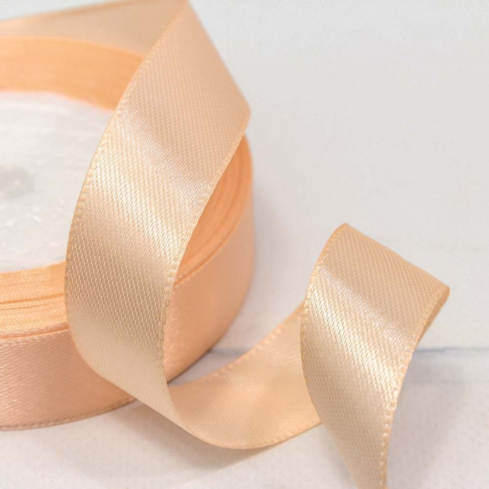 Лента Атласная 2см х 28м Сатин (Персиковый)