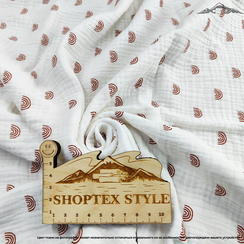 Муслин двухслойный принт №27 | ш.135 см | 120 г/м² | хлопок-100%