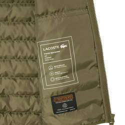 Мужская теннисная жилетка Lacoste Water Repellent Puffed - green khaki