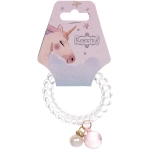 Резинка для волос силиконовая «Salon Bon Bon», жемчуг, микс 5 цветов, d-5,5см, ( подвес единорог)