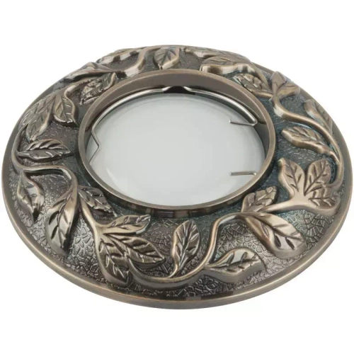 DLS-A101 GU5.3 BRONZE+GOLD Светильник декоративный встраиваемый ТМ Fametto, серия Arno. Без лампы, цоколь GU5.3. Цинковый сплав, цвет бронза. Отде