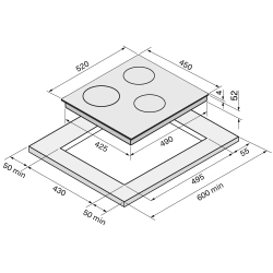 Электрическая варочная панель Krona Forte 45 BL