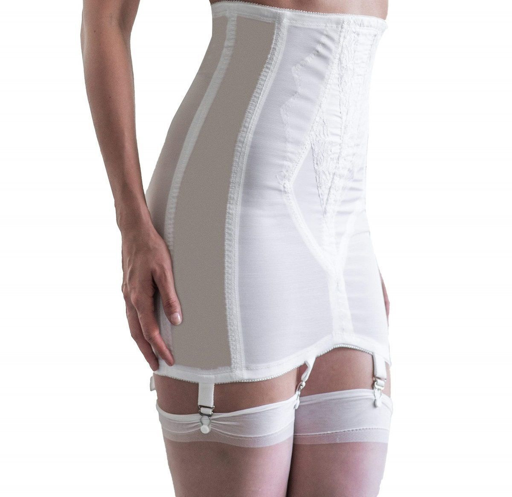Корсетный пояс для чулок очень сильной коррекции (Размер: 8X) (Цвет: белый)