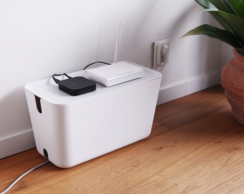 Органайзер для проводов cablebox большой белый