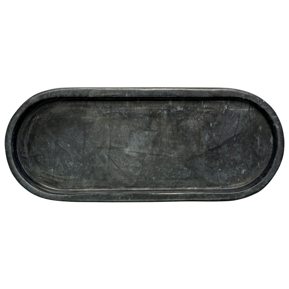 Поднос Marm, 25х10 см, черный мрамор