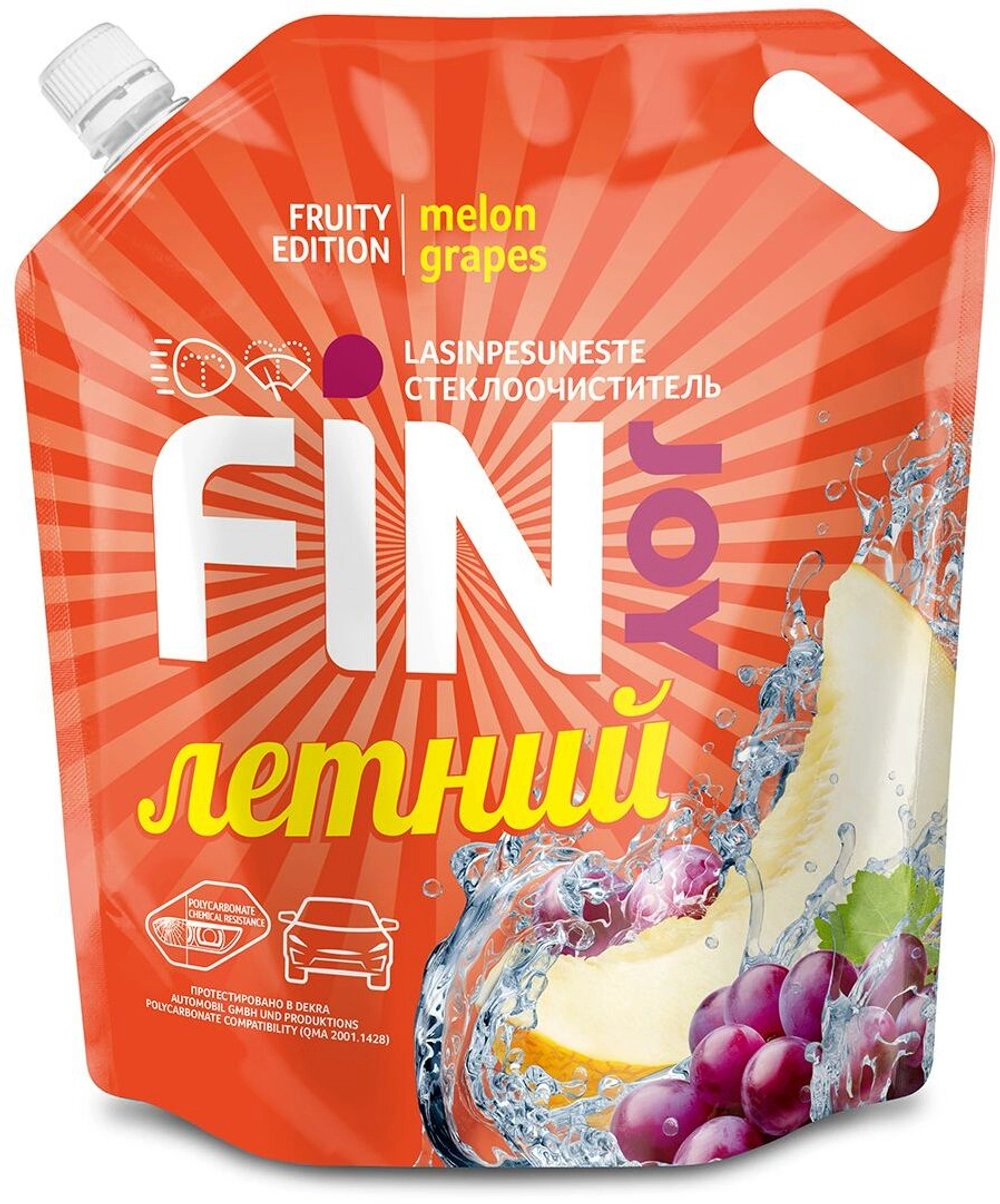 Жидкость стеклоомывающая летняя FIN JOY FRUITY дыня 4л