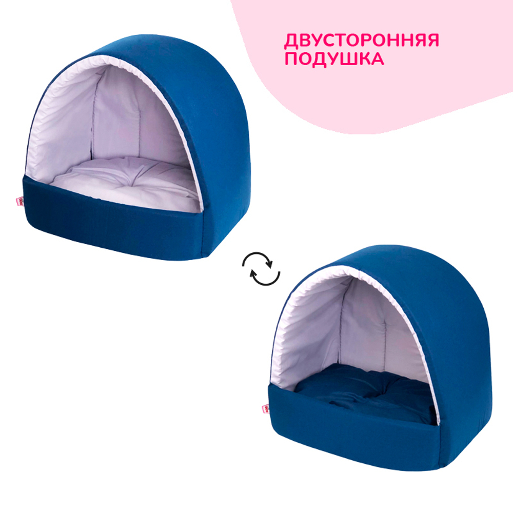 Дом ZOOEXPRESS эстрада, темно-синий, 35х31х31 см