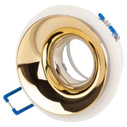 Встраиваемый светильник декоративный ЭРА KL103 WH/GD MR16 GU5.3 белый золото | Декоративные встраиваемые светильники