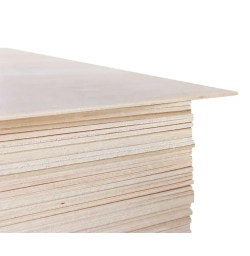 Фанера 2 мм тополь 304х304 мм для лазерной резки, 5 листов