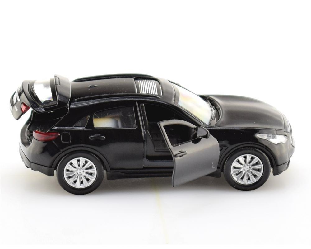 Модель ин. мет. "Infiniti QX70" 12см, открыв. двери, черный, коробка QX70-BK (Технопарк)