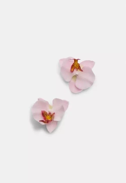 STRADIVARIUS Набор из 2 заколок для волос в виде цветков орхидеи, нежно-розовый
