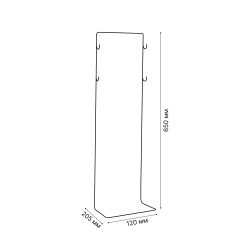 UFP-G11A H65-50 WHITE Подставка металлическая для светильника ULI-P. 2 уровня. высота 650 мм. Белая. TM Uniel