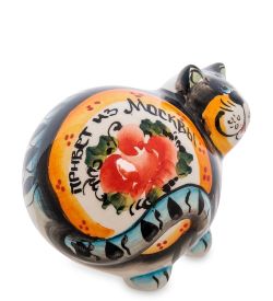 ГЛ- 366 Фигурка «Кот-Колобок» цв. (Гжельский фарфор)