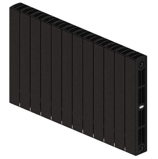 Радиатор Rifar SUPReMO 500 "антрацит" (RAL 7016) - 12 секций подключение боковое