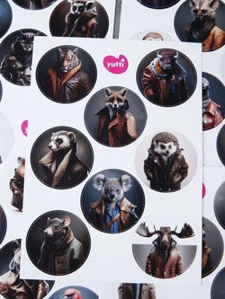 Наклейки детские на телефон стикеры на карту Котики