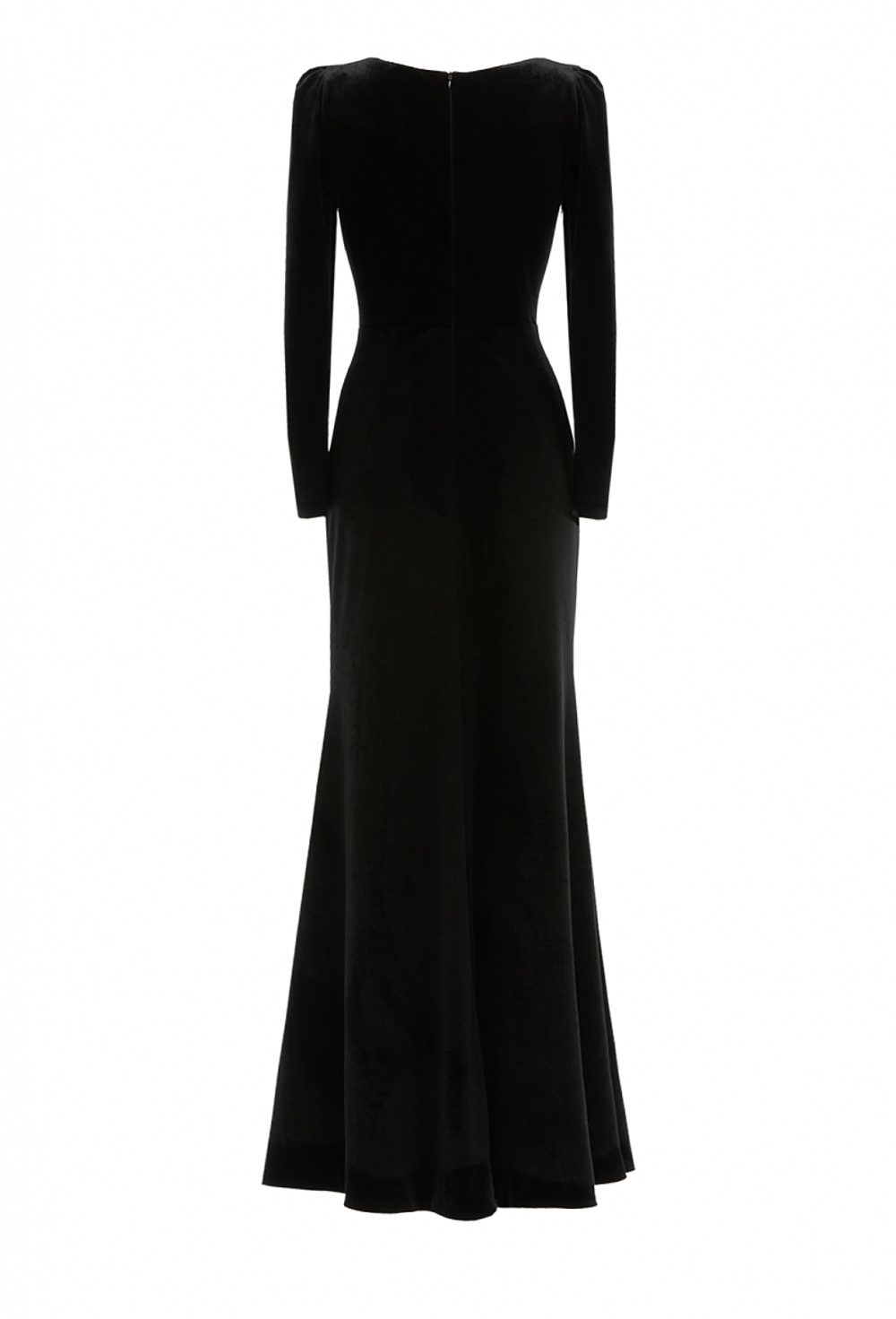 Бархатное платье в пол с разрезом 12-01-24 FW