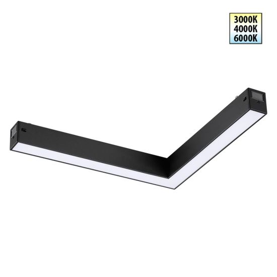 359944 PORT NT25 212 черный Трековый светильник с переключ. цв. темпер. IP20 LED 20W 3000К\4000К\6000К 90-240V VECTOR