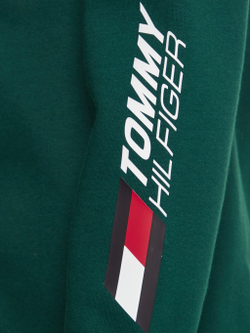 Мужская теннисная кофта Tommy Hilfiger Essentials Full Zip Hoody - зеленый