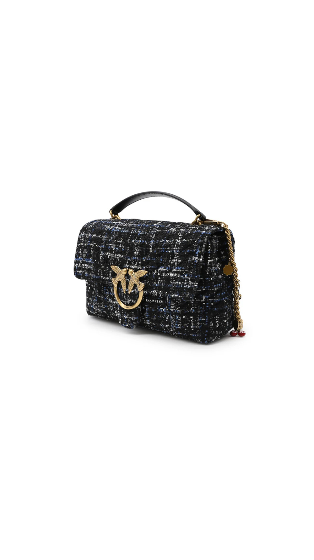 LADY LOVE BAG PUFF MAXI QUILT TWEED - dark blue