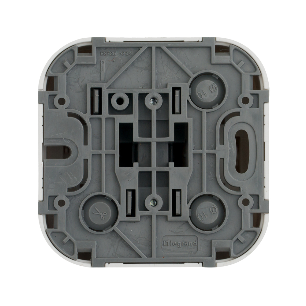 Выключатель кнопочный 1-клавишный IP20 6А 250В белый Quteo Legrand