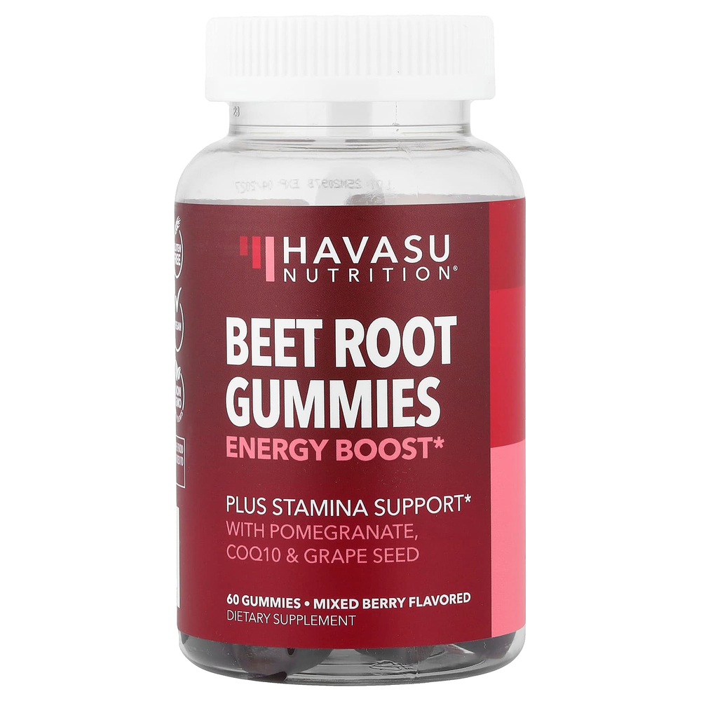 Havasu Nutrition, Жевательные мармеладки со свеклой, ягодное ассорти, 60 жевательных мармеладок