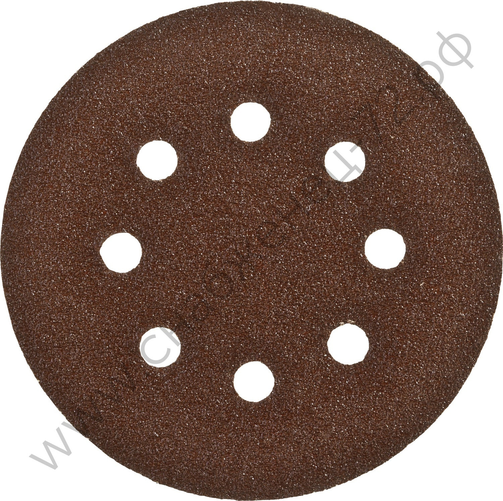 Круг шлифовальный ЗУБР ″СТАНДАРТ″ из абразивной бумаги на велкро основе, 8 отв., Р80, 125мм, 5шт