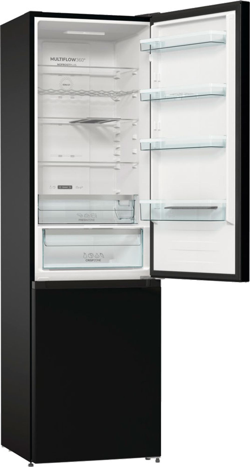 Отдельностоящий двухкамерный холодильник Gorenje NRK6201SYBK