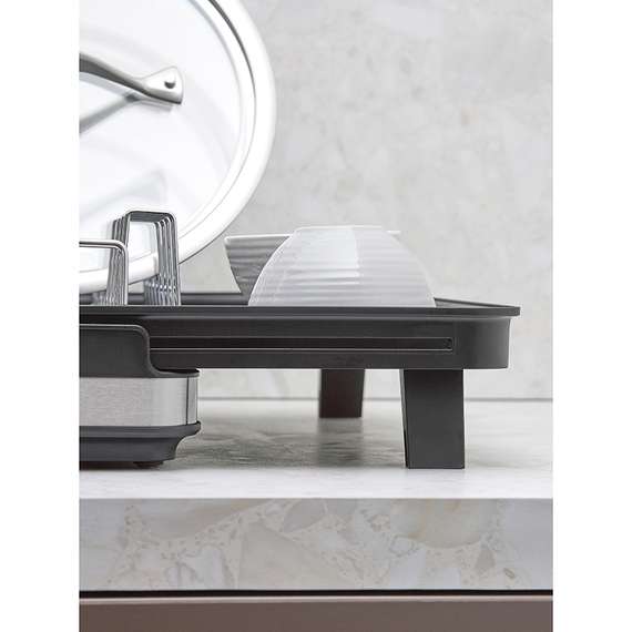 Сушилка для посуды atle раздвижная большая, черная