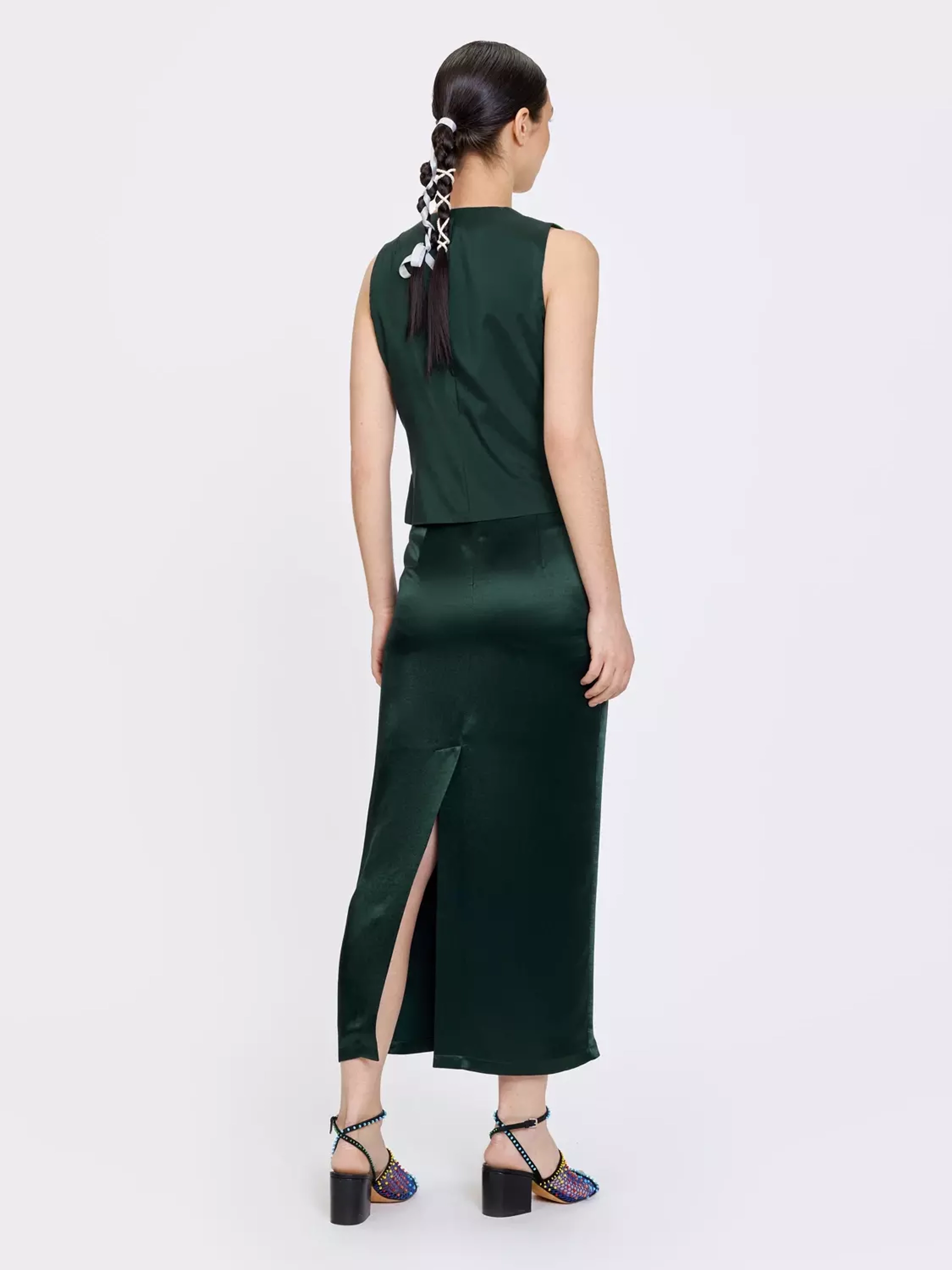 Жилет костюмный зеленый OLA OLA