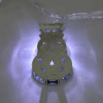 Гирлянда для дома «Серебряный снеговик» 4м 20 ламп LED, 3,7*6 см прозр.пров.,1 реж, IP-20, Белый (соединение)