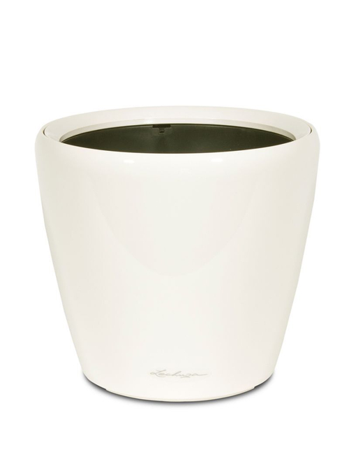 Кашпо Lechuza "Classico LS Complete white high gloss" (пластик), D50xH47 см